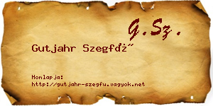 Gutjahr Szegfű névjegykártya